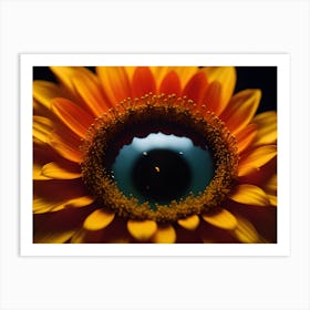 Eye Of Sunflower Art Print