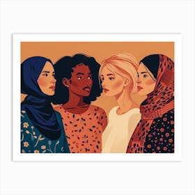 Muslim Women 2 Art Print