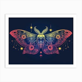 Moth Illustration 4 Art Print