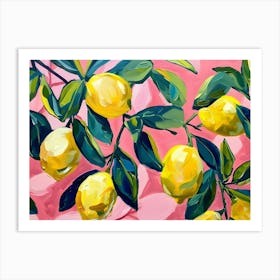 Lemons On A Branch Art Print