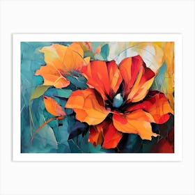 Orange Flowers 3 Art Print