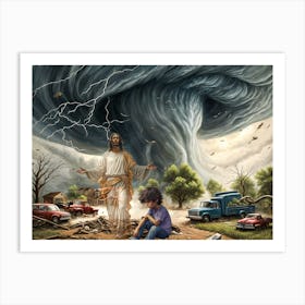 Jesus In The Storm 2 Art Print