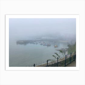 A misty Tenby Art Print