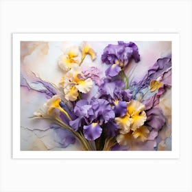 Purple Iris Painting Art Print