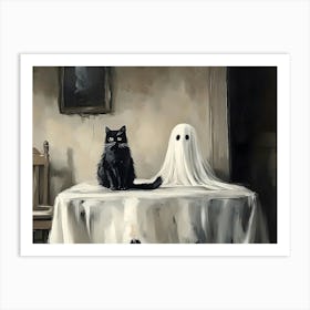 Ghost And Cat 1 Art Print