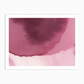 watercolor washes painting art abstract contemporary minimal minimalist emerald purple magenta office hotel living room 3 Art Print