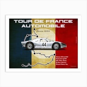 Tour De France Automobile P 904 Landscape Art Print