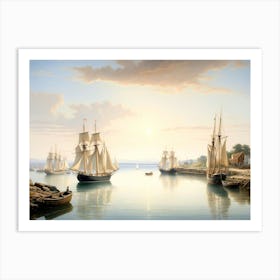 Salem Harbor 1853 Art Print