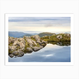 Lake On The Top Of The Montain Art Print