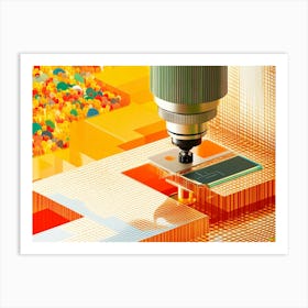 Cnc Machine Art Print