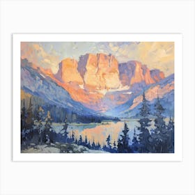 Western Sunset Landscapes Rocky Mountains 6 Art Print