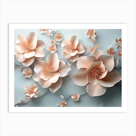 3d Artwork Flower 4 Art Print