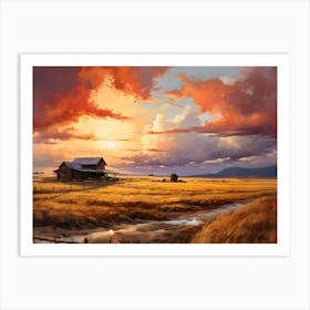 Old Stone Farm Warm Tones 14 Art Print