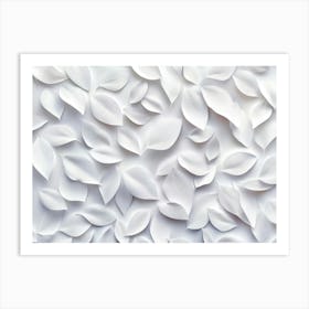 White Paper Leaves 1 Art Print