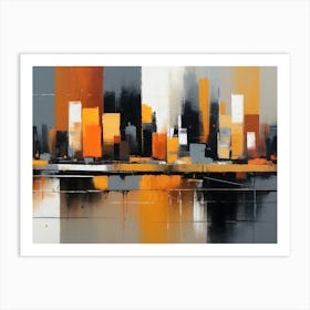 Abstract Cityscape painting 4 Art Print