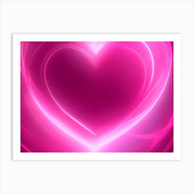 A Glowing Pink Heart Vibrant Horizontal Composition 28 Art Print