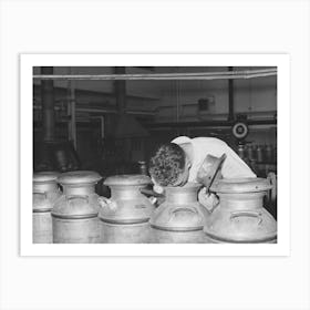 Tester Smelling Cream To Determine Its Freshness, Dairymen S Cooperative Creamery, Caldwell, Canyon County, Art Print