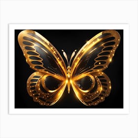 Golden Butterfly 86 Art Print