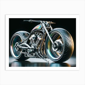 Futuristic Chopper Motorcycle concept 3 Art Print