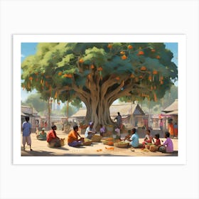 Village Tree Of Life paintings art print Art Print