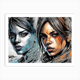 Graffiti Girls Art Print