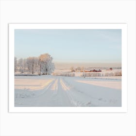 Sunny Winter Farmstead Art Print