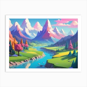 Landscape Painting Art Print