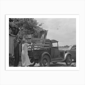 Untitled Photo, Possibly Related To Loading Truck With Table Which Will Be Carried By This Migrant Family Tt Art Print