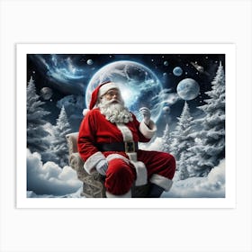 Santa Claus in Magical Land Art Print