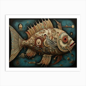 Fish With Gears 1 Art Print