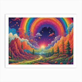 Rainbow In The Sky 4 Art Print