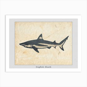 Dogfish Shark Silhouette 8 Poster Art Print