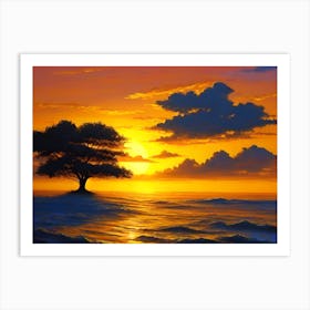 Sunset Tree 2 Art Print