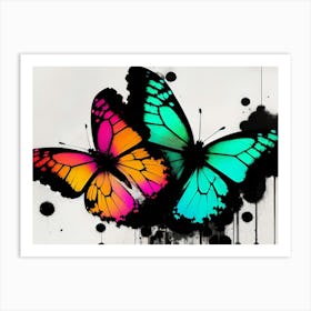 Two Colorful Butterflies 4 Art Print