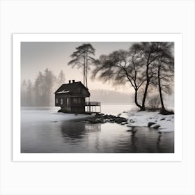 House On The Lake 1 Art Print