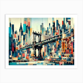 New York City Bridge Art Print