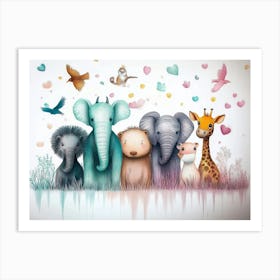 Giraffes Art Print