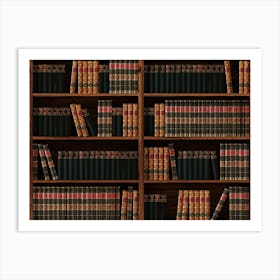 Books Bookshelf Bookcase Library Retro Art Print