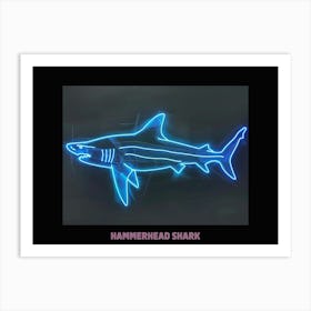 Pink Aqua Hammerhead Shark Poster 5 Art Print