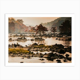 Sunset On The River 1 Art Print