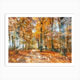 Abstract Autumn Forest Art Print