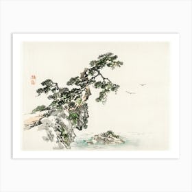 Cliff, Kōno Bairei Art Print