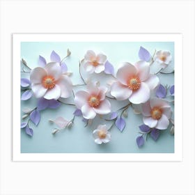 3d Artwork Flower and Art Background 2 Art Print