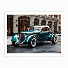 Hot rod vintage car 2 Art Print