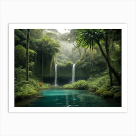 Waterfall In The Jungle Art Print