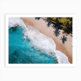 Aerial View Of A Tropical Beach 8 Art Print