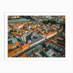 Rooftops of the city of Milan Print Art Print