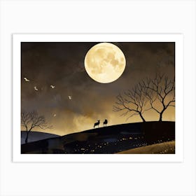 Full Moon In The Sky 9 Art Print