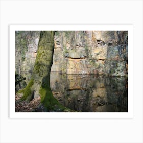 Reflection in the quarry. Rock and water 4 Art Print