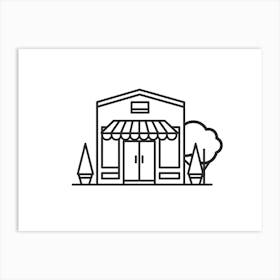 Shop Icon Vector Illustration 2 Art Print